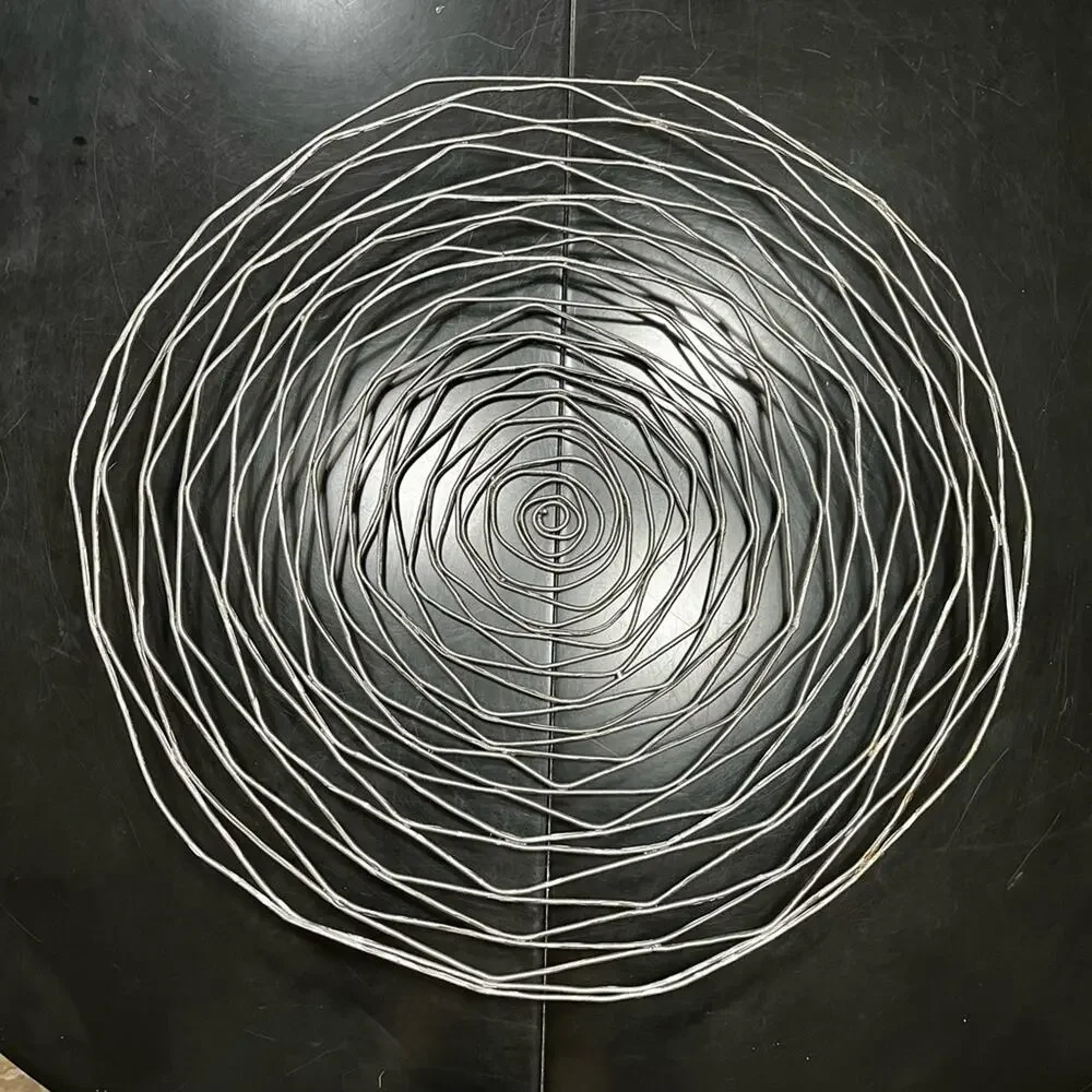 NEW Z Gallerie Antique Bronze Wrought Iron Spiral Wall Tabletop Sculpture Bowl